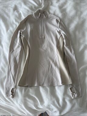 Women’s Long Sleeve Half-Zip Performance Top - Light Beige